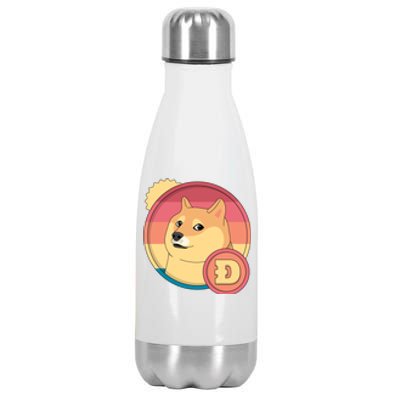 Retro DogeCoin Stainless Steel Insulated Water Bottle