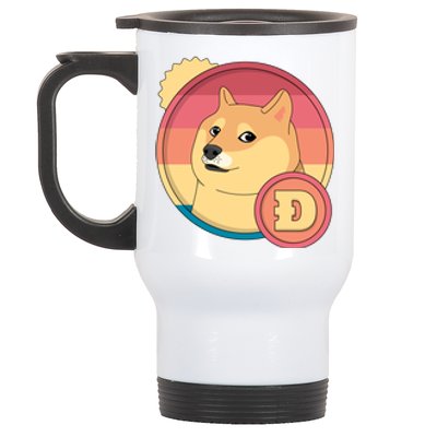 Retro DogeCoin Stainless Steel Travel Mug