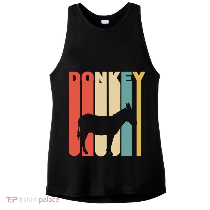 Retro Donkey Logo Ladies PosiCharge Tri-Blend Wicking Tank