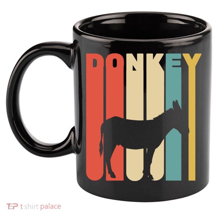 Retro Donkey Logo 11oz C Handle Ceramic Mug