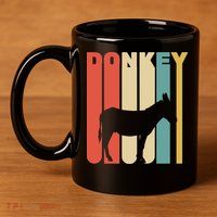 Retro Donkey Logo 11oz C Handle Ceramic Mug