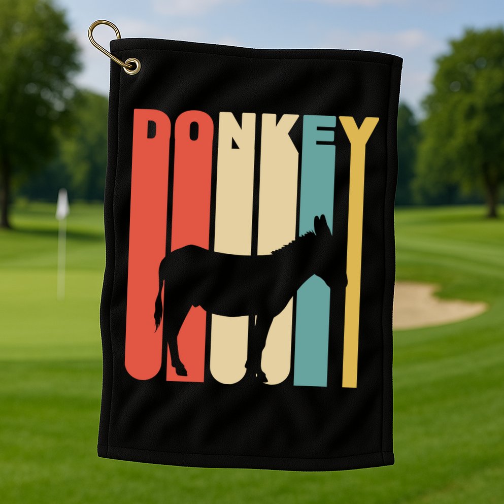 Retro Donkey Logo Golf Towel