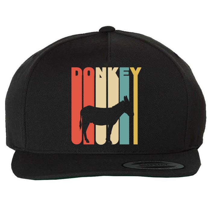 Retro Donkey Logo Wool Snapback Cap