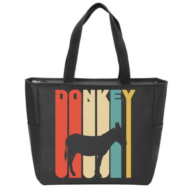 Retro Donkey Logo Zip Tote Bag