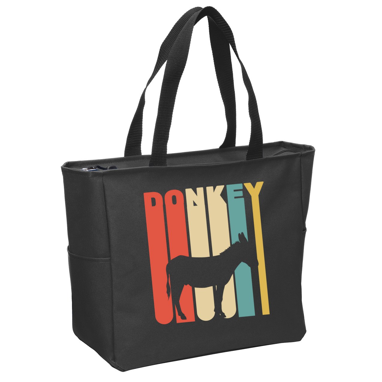 Retro Donkey Logo Zip Tote Bag