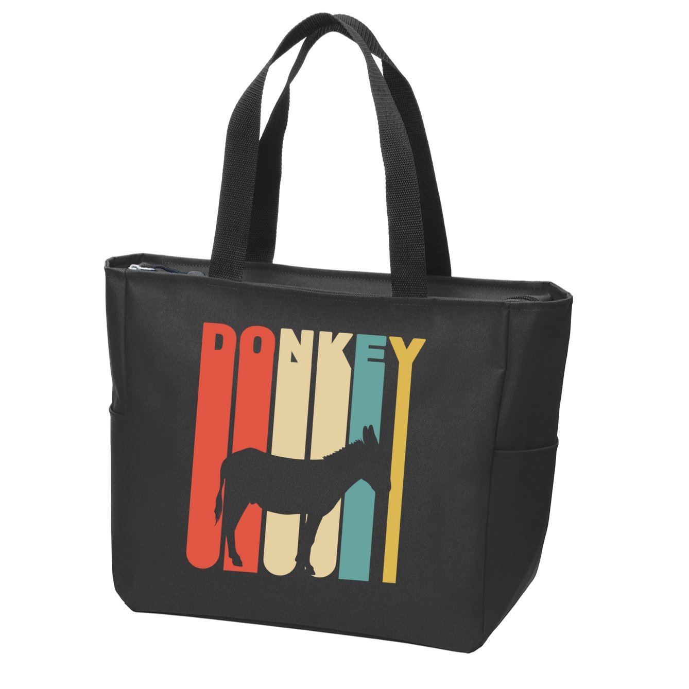 Retro Donkey Logo Zip Tote Bag