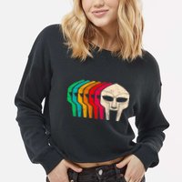 Retro Doom Cropped Pullover Crew