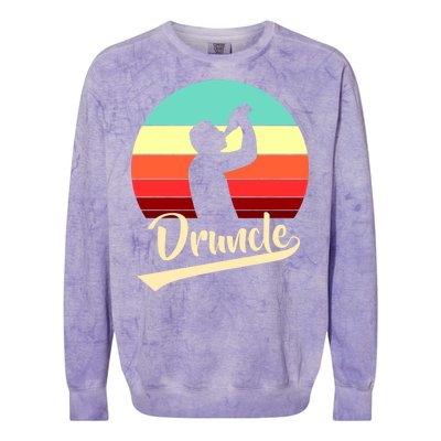 Retro Druncle Logo Colorblast Crewneck Sweatshirt