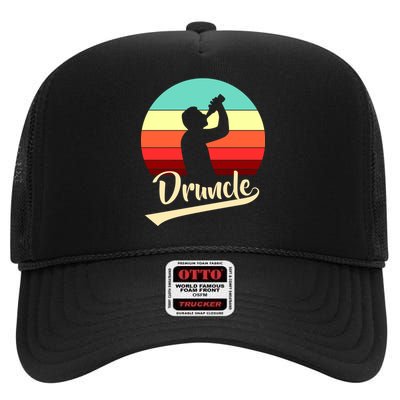 Retro Druncle Logo High Crown Mesh Back Trucker Hat