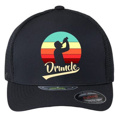 Retro Druncle Logo Flexfit Unipanel Trucker Cap