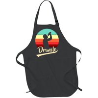 Retro Druncle Logo Full-Length Apron With Pockets