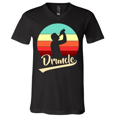 Retro Druncle Logo V-Neck T-Shirt