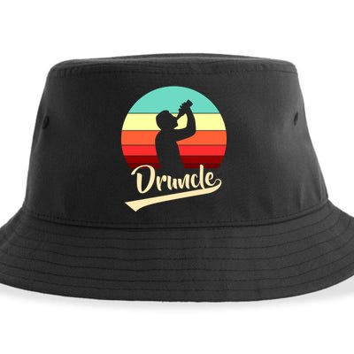 Retro Druncle Logo Sustainable Bucket Hat