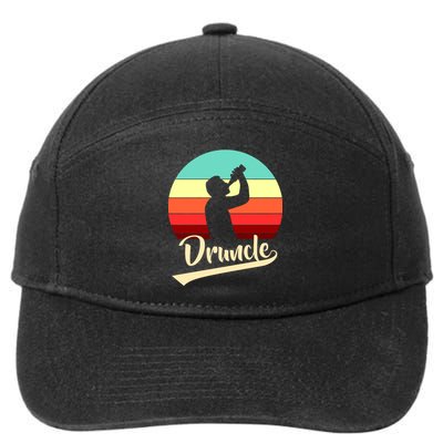 Retro Druncle Logo 7-Panel Snapback Hat