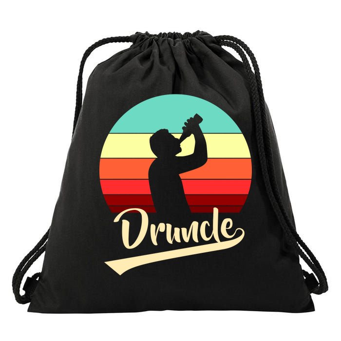 Retro Druncle Logo Drawstring Bag