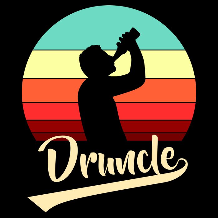 Retro Druncle Logo Drawstring Bag