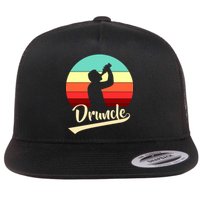 Retro Druncle Logo Flat Bill Trucker Hat