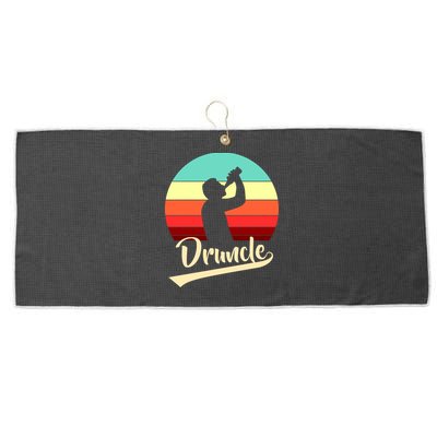 Retro Druncle Logo Large Microfiber Waffle Golf Towel