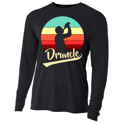 Retro Druncle Logo Cooling Performance Long Sleeve Crew