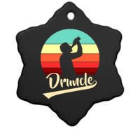 Retro Druncle Logo Ceramic Star Ornament