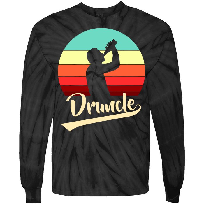 Retro Druncle Logo Tie-Dye Long Sleeve Shirt