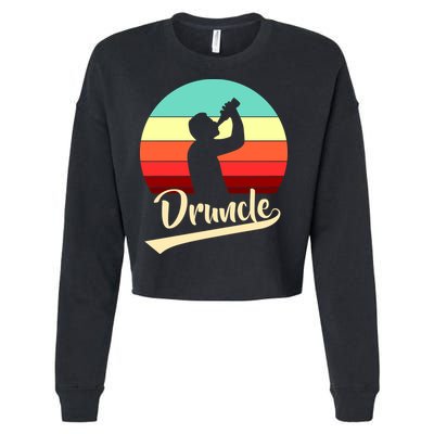 Retro Druncle Logo Cropped Pullover Crew
