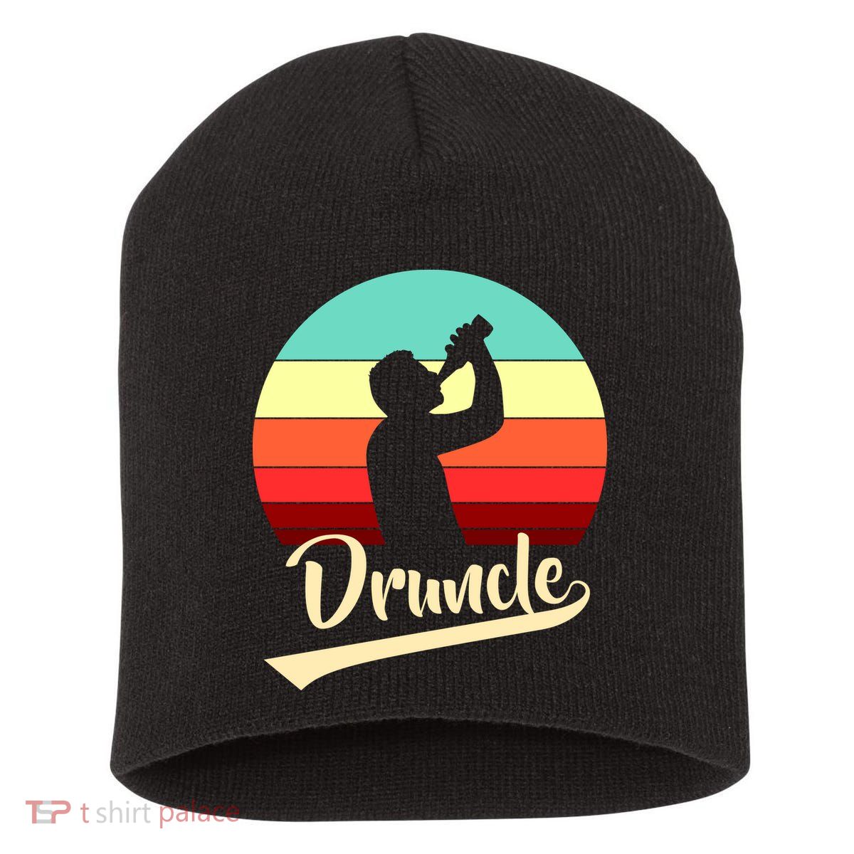 Retro Druncle Logo Short Acrylic Beanie