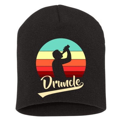 Retro Druncle Logo Short Acrylic Beanie