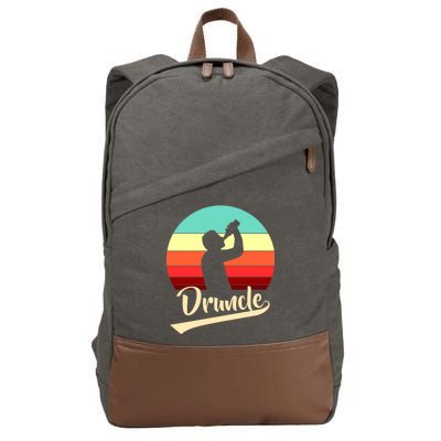 Retro Druncle Logo Cotton Canvas Backpack