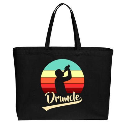 Retro Druncle Logo Cotton Canvas Jumbo Tote