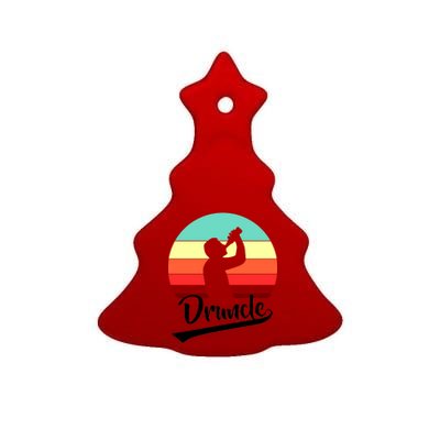 Retro Druncle Logo Ceramic Tree Ornament