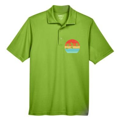 Retro Duck Hunting Sunset Men's Origin Performance Piqué Polo