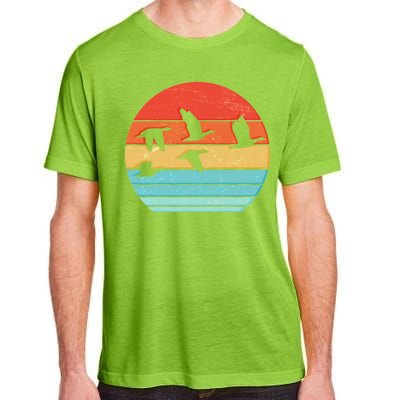 Retro Duck Hunting Sunset Adult ChromaSoft Performance T-Shirt