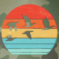 Retro Duck Hunting Sunset Legacy Tie Dye Trucker Hat