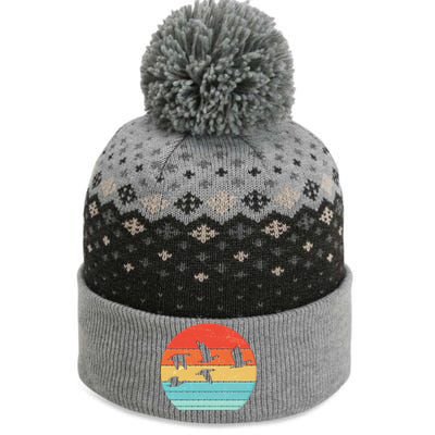 Retro Duck Hunting Sunset The Baniff Cuffed Pom Beanie