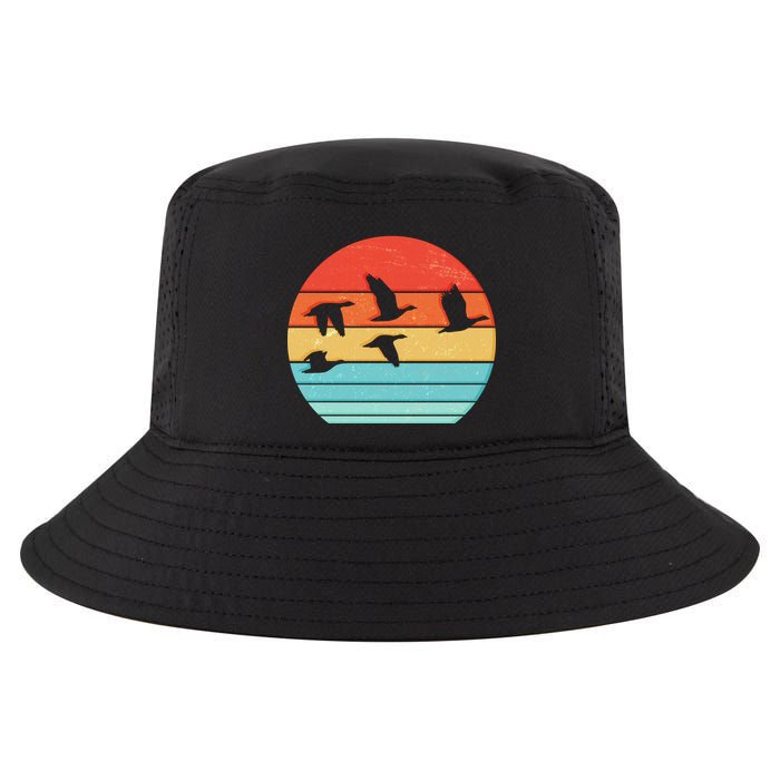 Retro Duck Hunting Sunset Cool Comfort Performance Bucket Hat