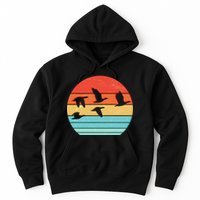 Retro Duck Hunting Sunset Hoodie