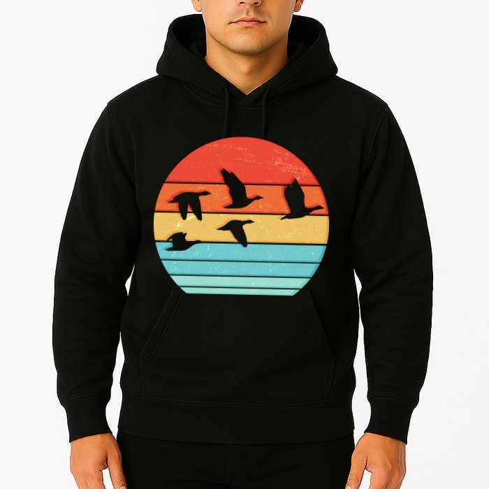 Retro Duck Hunting Sunset Hoodie