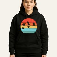 Retro Duck Hunting Sunset Hoodie