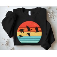 Retro Duck Hunting Sunset Sweatshirt
