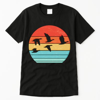 Retro Duck Hunting Sunset Tall T-Shirt