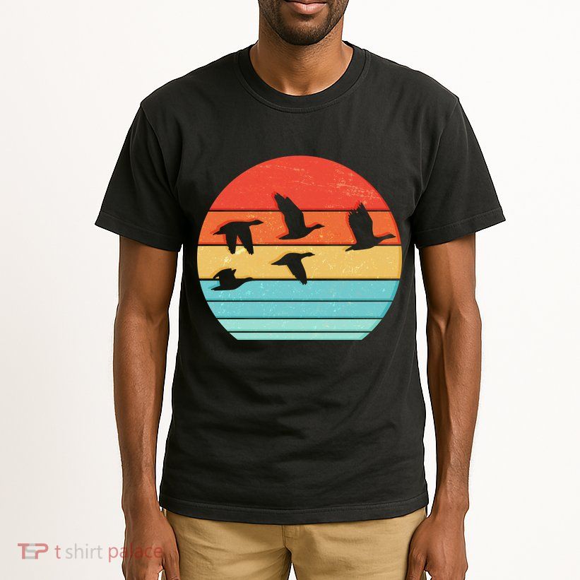 Retro Duck Hunting Sunset Tall T-Shirt