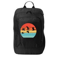 Retro Duck Hunting Sunset City Backpack