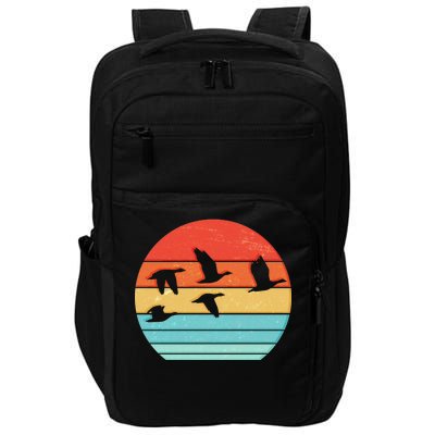 Retro Duck Hunting Sunset Impact Tech Backpack