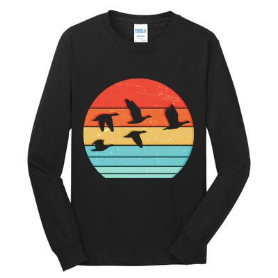 Retro Duck Hunting Sunset Tall Long Sleeve T-Shirt