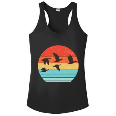 Retro Duck Hunting Sunset Ladies PosiCharge Competitor Racerback Tank