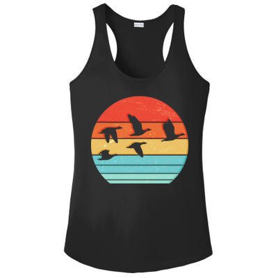 Retro Duck Hunting Sunset Ladies PosiCharge Competitor Racerback Tank