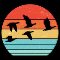 Retro Duck Hunting Sunset Poster