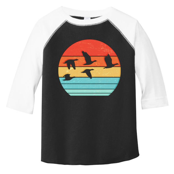 Retro Duck Hunting Sunset Toddler Fine Jersey T-Shirt