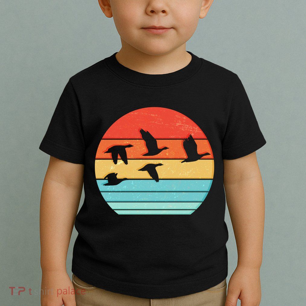 Retro Duck Hunting Sunset Toddler T-Shirt